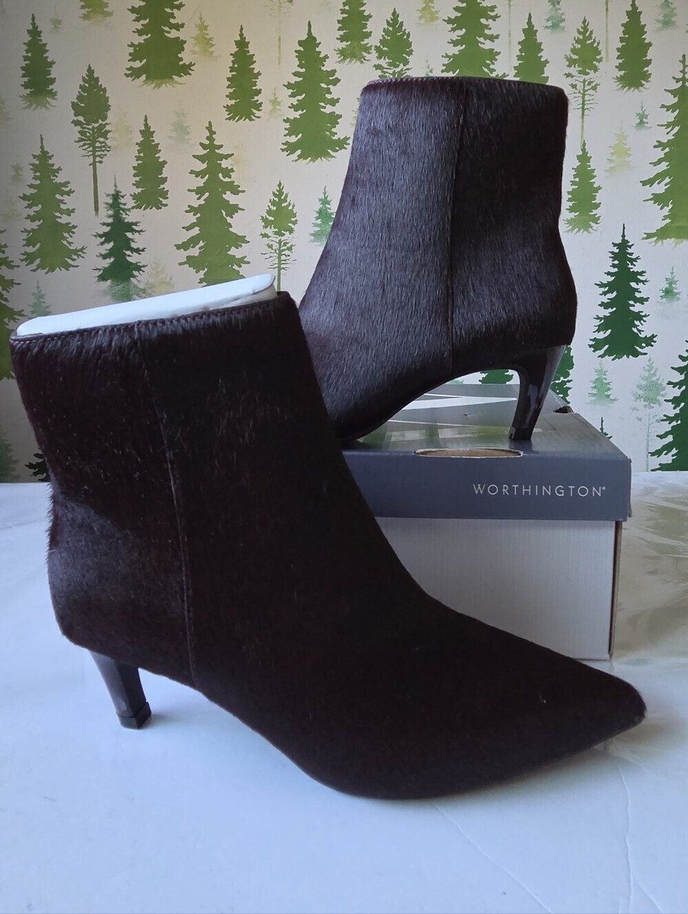 Worthington Murphy Kitten Heel Faux Fur Booties